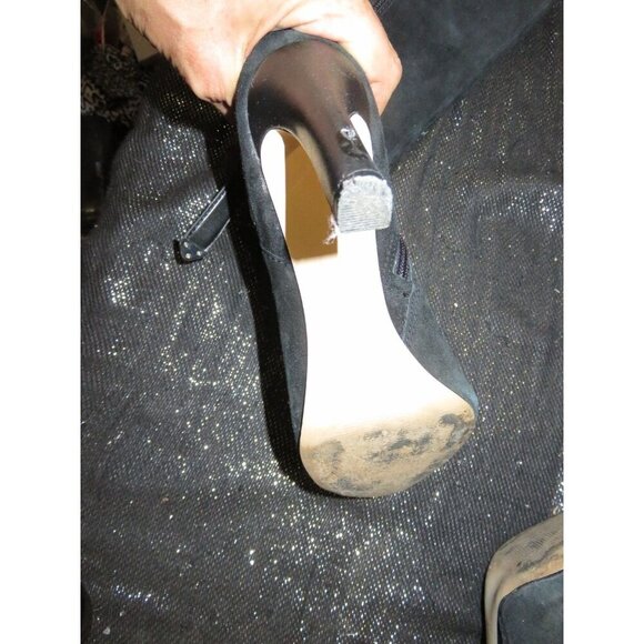 BOGO Antonia Melani Mixed Italian Suede Leather Heeled Knee Boots size 10 - Picture 6 of 8